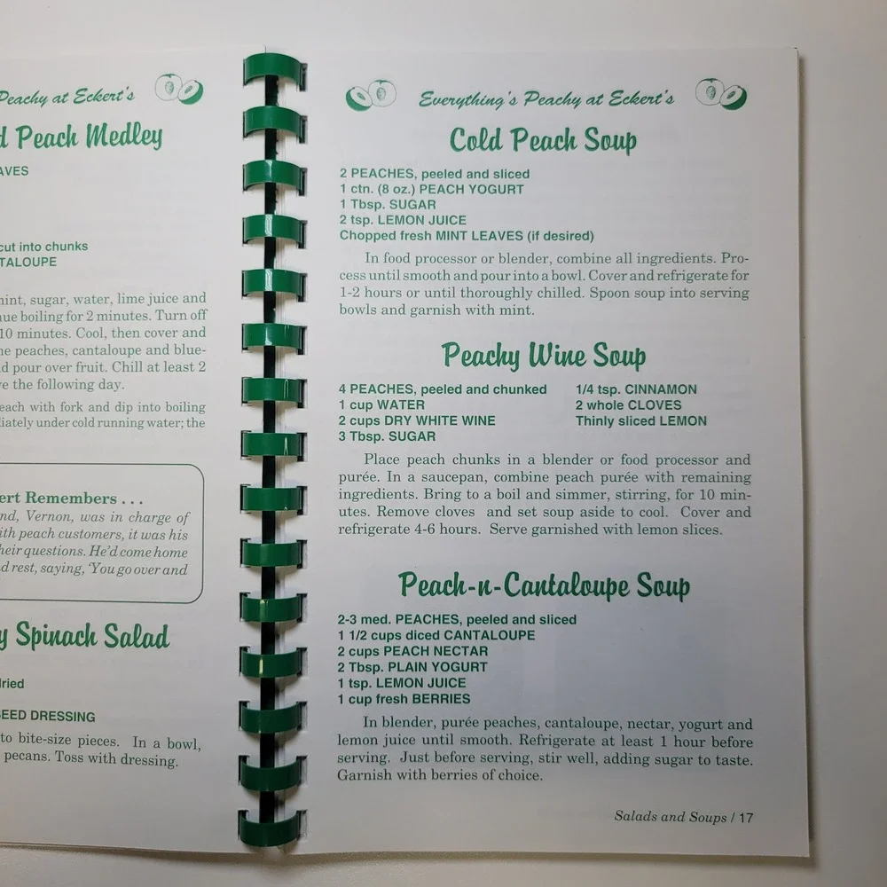 Everything s Peachy at Eckerts A Peach of a Cookbook Eckert Family Belleville IL